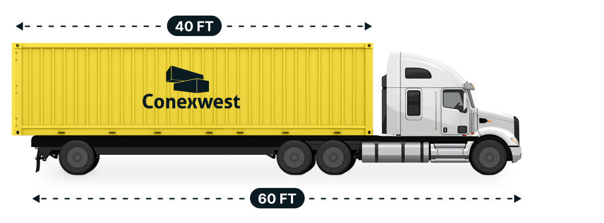 Flatbed 40ft Container Delivery by Conexwest